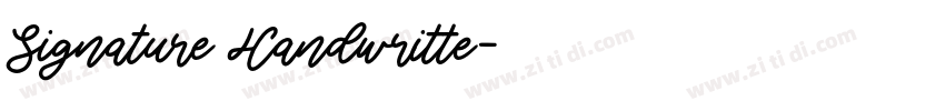 Signature Handwritte字体转换